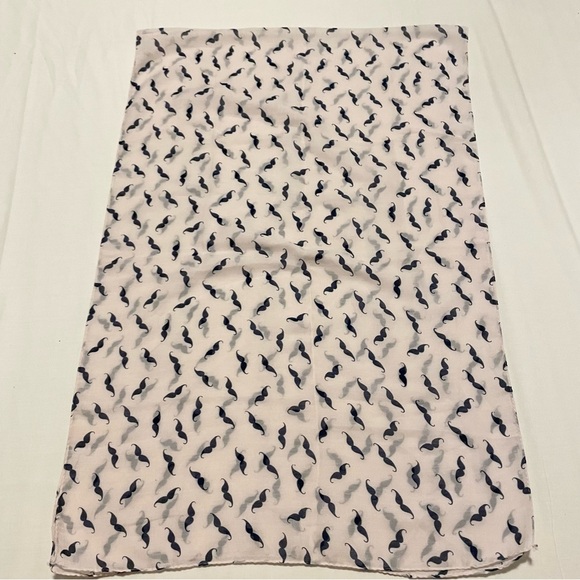 Mustache Print Scarf 64” x 21” - Picture 6 of 10